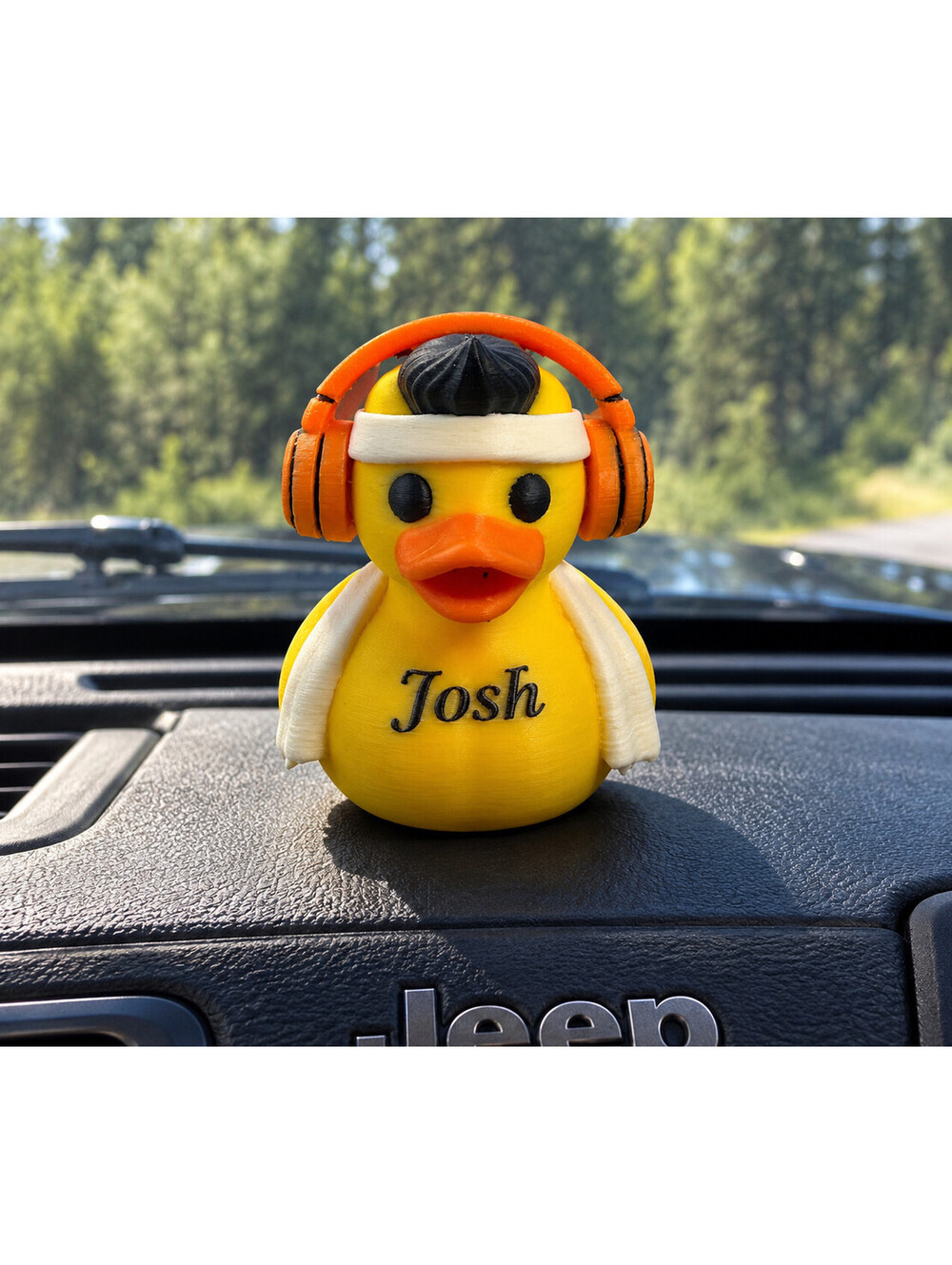 3d Printed Gym Bro Duck - Personalized - 2 1/5 Inch Tall